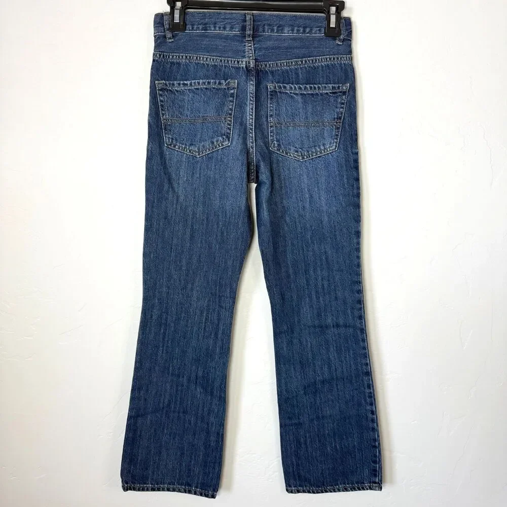 The Children's Place Boys Bootcut Jeans NWT Adjustable Waist Dark Wash 12